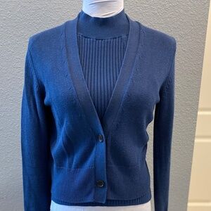 Banana Republic 2 pc. Cropped Cardigan w Halter Ribbed Sweater EUC
